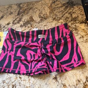 Pink and Black Zebra Print Shorts